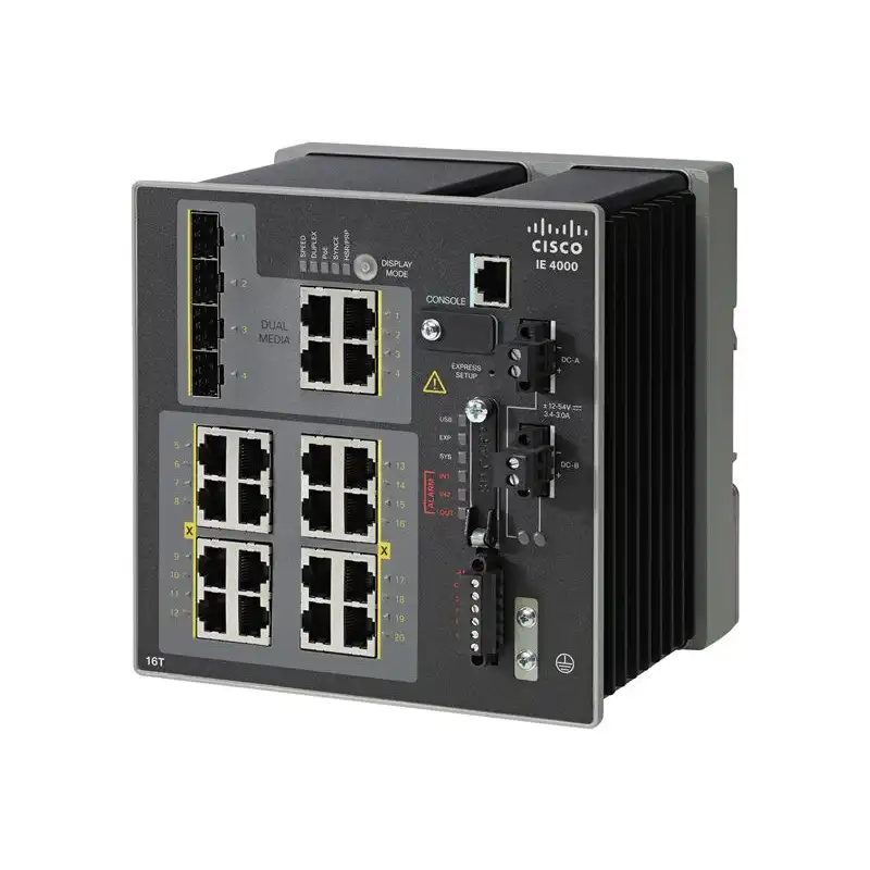 Cisco Industrial Ethernet 4000 Series - Commutateur - Géré - 16 x 10 - 100 + 4 x SFP Gigabit combin... (IE-4000-16T4G-E)_1